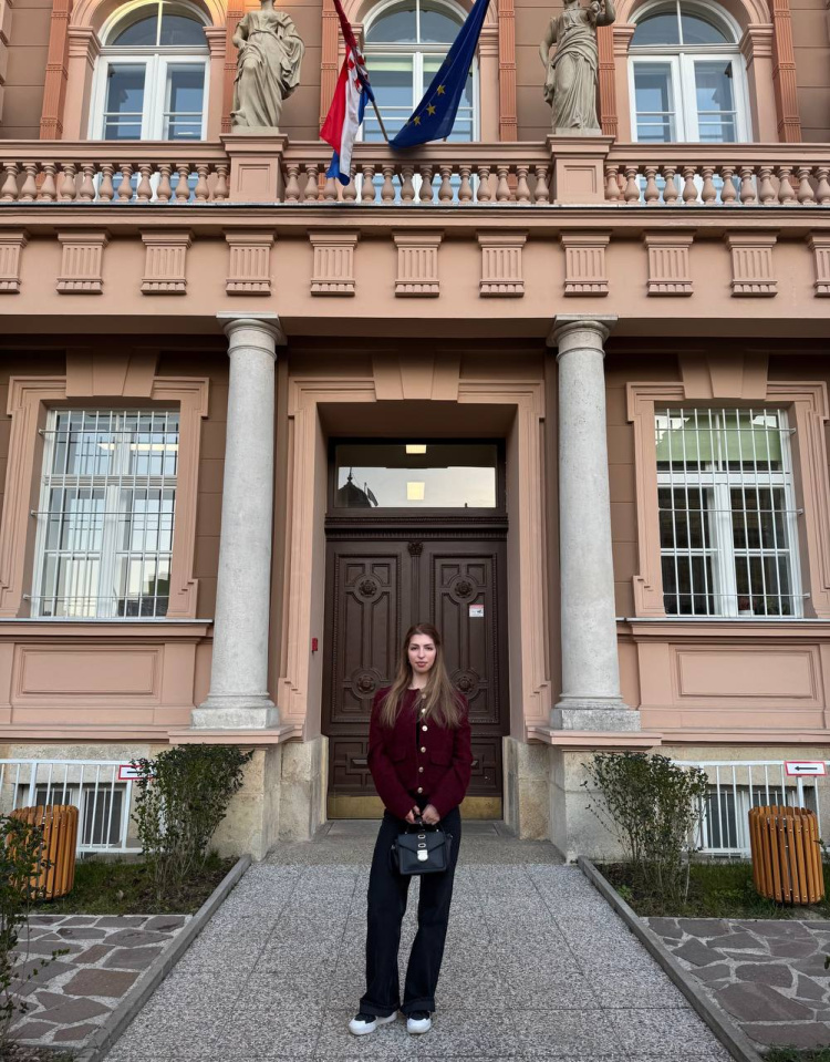 Студентка юридичного факультету Аліса Вобла розпочала навчання у Загребському університеті (Хорватія) за програмою міжнародної мобільності Erasmus+